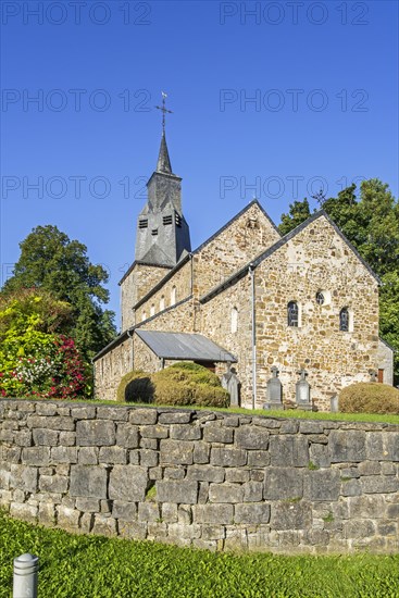 11th century Romanesque Saint Etienne church in the village Waha