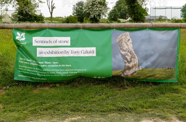 Poster for art exhibition of paintings of standing stones by Tony Galuidi