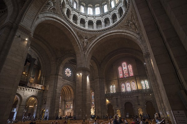 Interior of the Basilica Sacre-Coeur de Motmartre