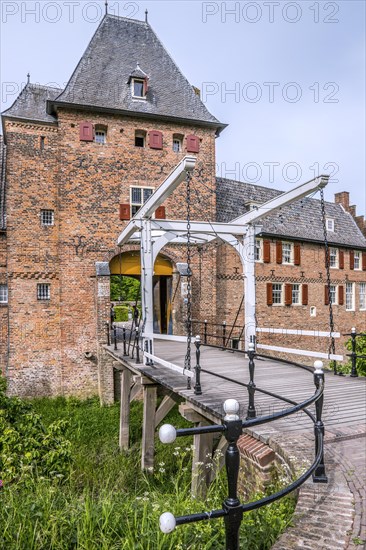 Entrance gate and draw bridge