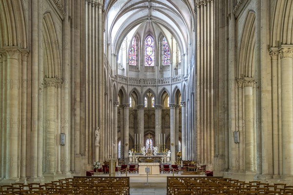 Interior of Notre-Dame de Coutances Cathedral