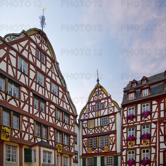 Gabled half-timbered houses on the medieval market square