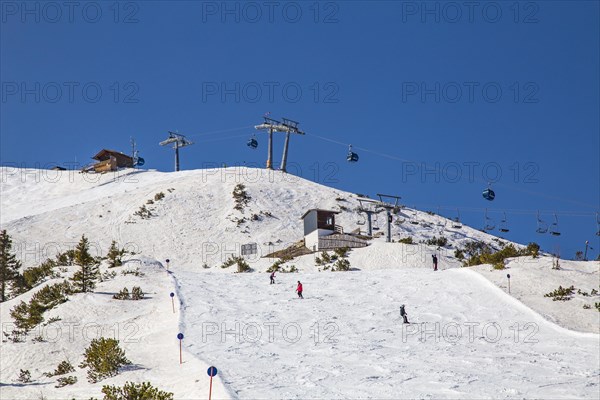 Upper sports slope in the Grubigstein ski area