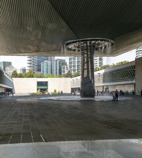 Fountain in courtyard inside the National Anthropology Museum