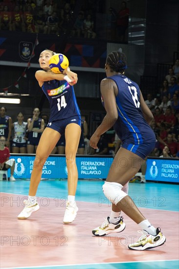 Elena PIETRINI Italy fends offVolleyball