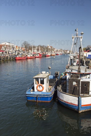 Traditional fishing boats in the canal der Alte Strom