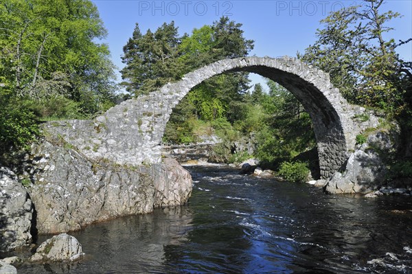 Pack Horse Funeral bridge over the river Dulnain