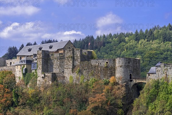 The medieval Chateau de Bouillon Castle in the city Bouillon