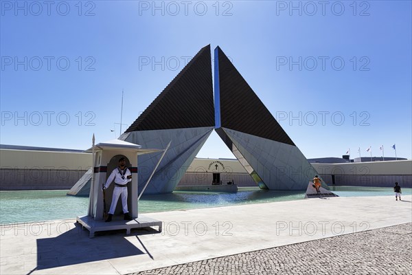 Soldier in front of guardhouse