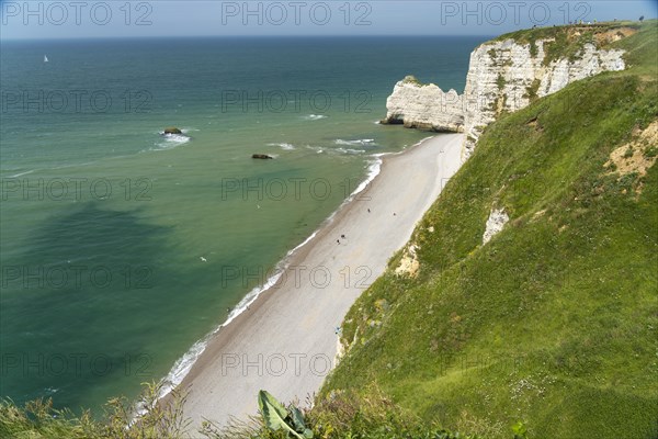 Rock cliffs and chalk cliffs of Etretat