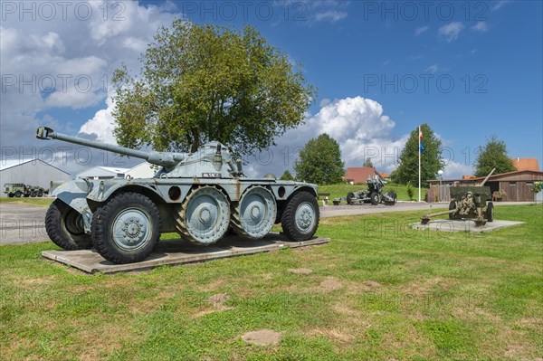 Exhibition of the EBR Panhard armoured reconnaissance vehicle at the Musee de l'Abri