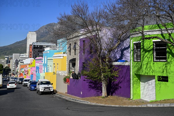 Colourful house facades in De Waal Street