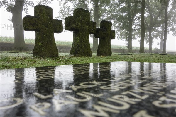 German graves at the First World War One military cemetery Deutscher Soldatenfriedhof Langemark