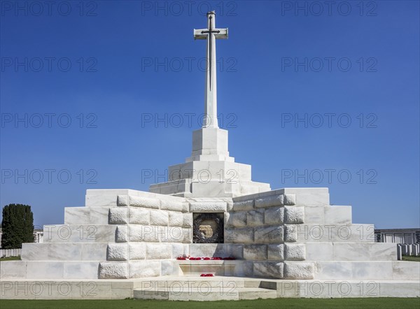 Cross of Sacrifice at the Tyne Cot Cemetery