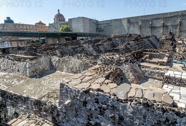 Templo Mayor archaeological site of Aztec capital city of Tenochtitlan