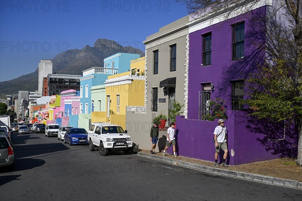 Colourful house facades in De Waal Street