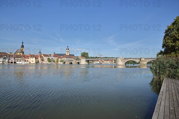 View of townscape with Main riverbank