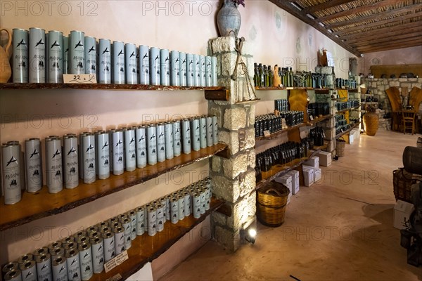 High quality olive oil in a shop for sale