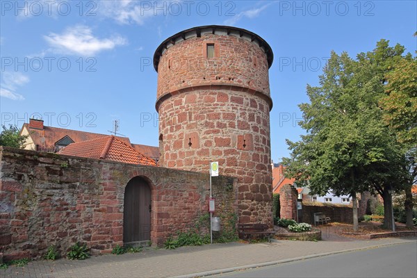 Zuckmantelturm built in 1451 with historic town wall and town fortifications