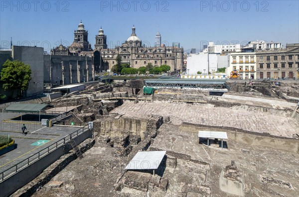 Templo Mayor archaeological Aztec city of Tenochtitlan