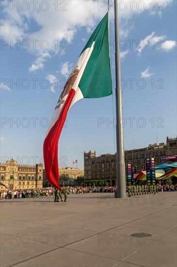 Afternoon flag lowering ceremony