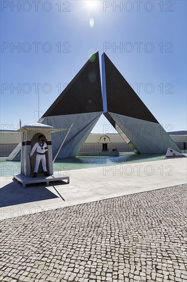 Soldier in front of guardhouse