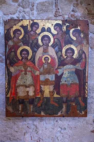 Icons from the 15th and 16th centuries on display in the Church of Our Lady of the Castle