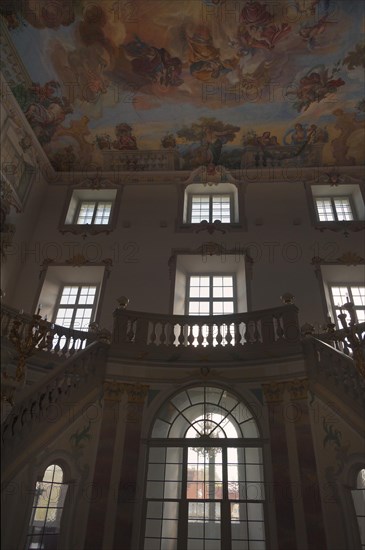 Wurzach castle with baroque staircase from 1723