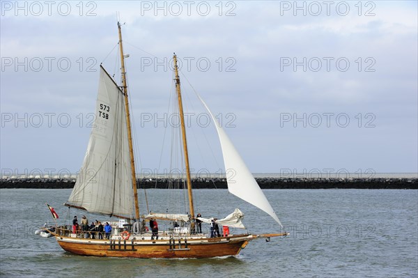 Two-masted schooner Rupel during the maritime festival Oostende voor Anker