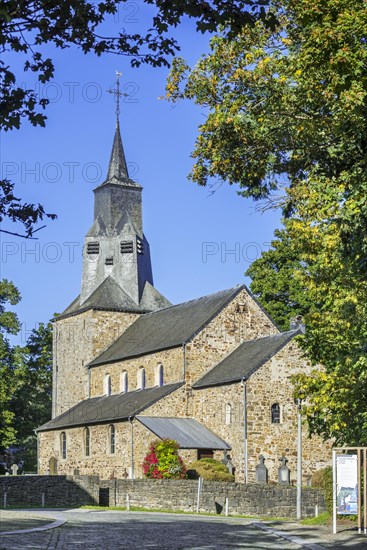 11th century Romanesque Saint Etienne church in the village Waha