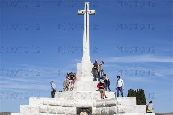 Cross of Sacrifice at the Tyne Cot Cemetery