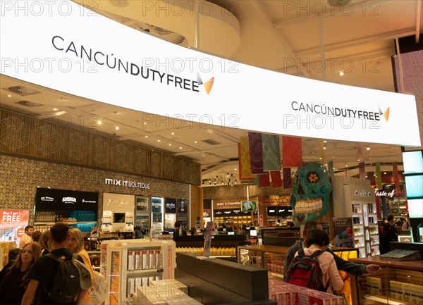 Duty Free shopping area inside Cancun airport