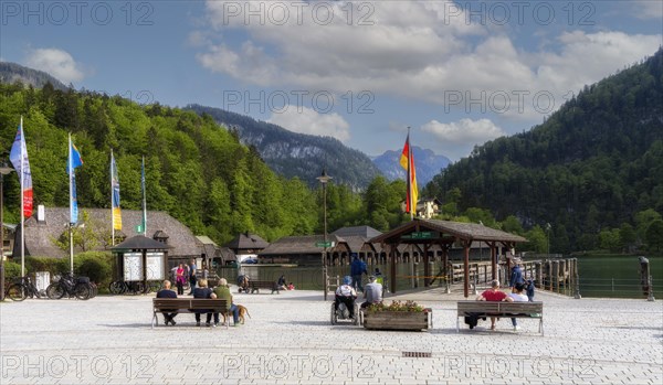 Boat jetty and wooden shed