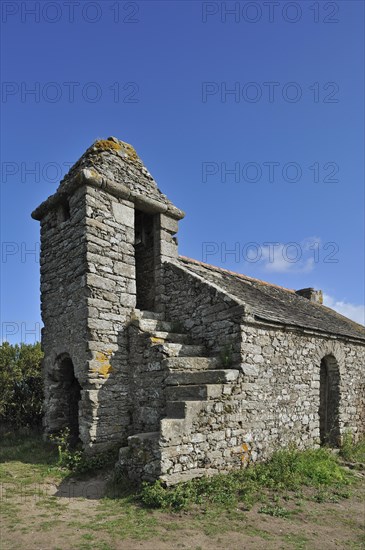 Old customhouse along the Brittany coast near Le Verger