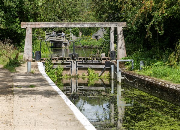 River Stour lock and lock-gate at Flatford Mill