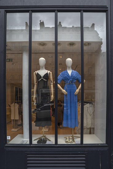 Mannequins in a Paris fashion shop