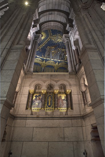 Vaults and frescoes in the Sacre-Coeur Basilica