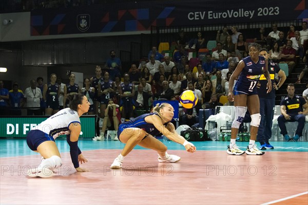 Elena PIETRINI Italy fends offVolleyball