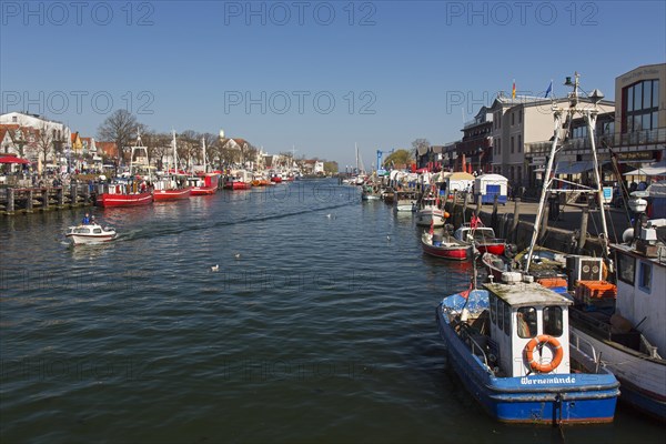 Traditional fishing boats in the canal der Alte Strom