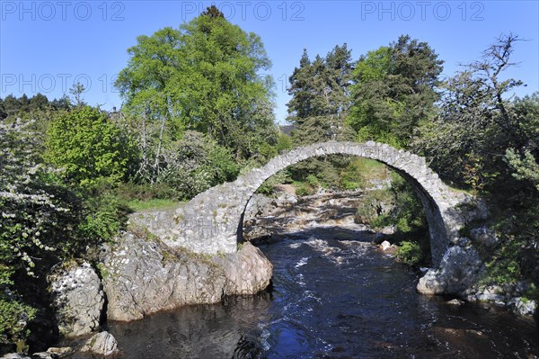 Pack Horse Funeral bridge over the river Dulnain