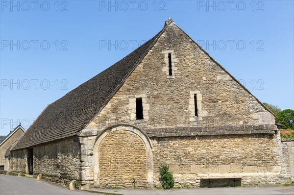 Historic tithe barn in the village of Lacock
