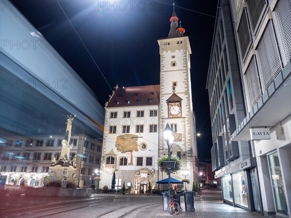 Tram passes Old Town Hall