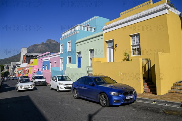 Colourful house facades in De Waal Street