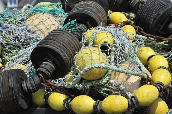 Fishing nets on the quay at Guilvinec harbour