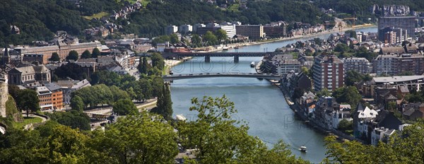 View over the city Namur and the river Meuse