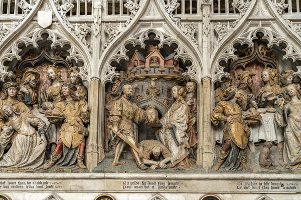 Wood carving in Notre Dame d'Amiens Cathedral