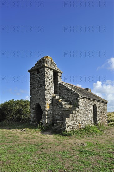 Old customhouse along the Brittany coast near Le Verger