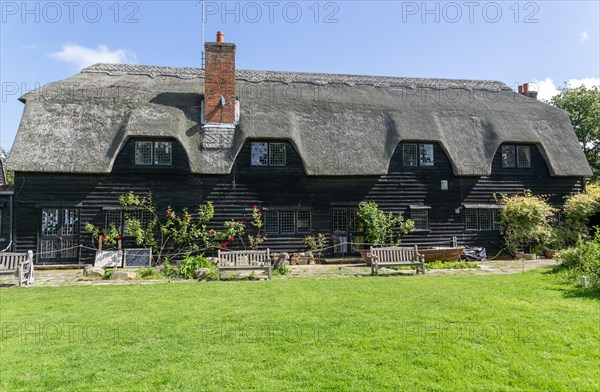 Thatched Granary building Flatford Mill