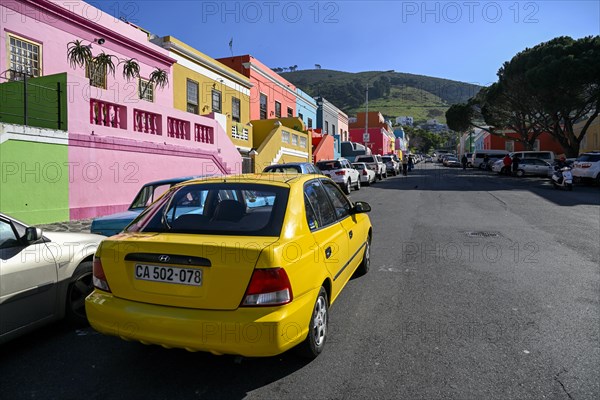 Colourful house facades in De Waal Street