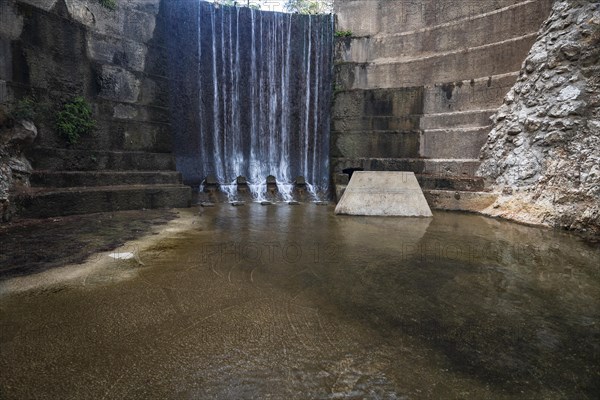 Waterfall at the reservoir